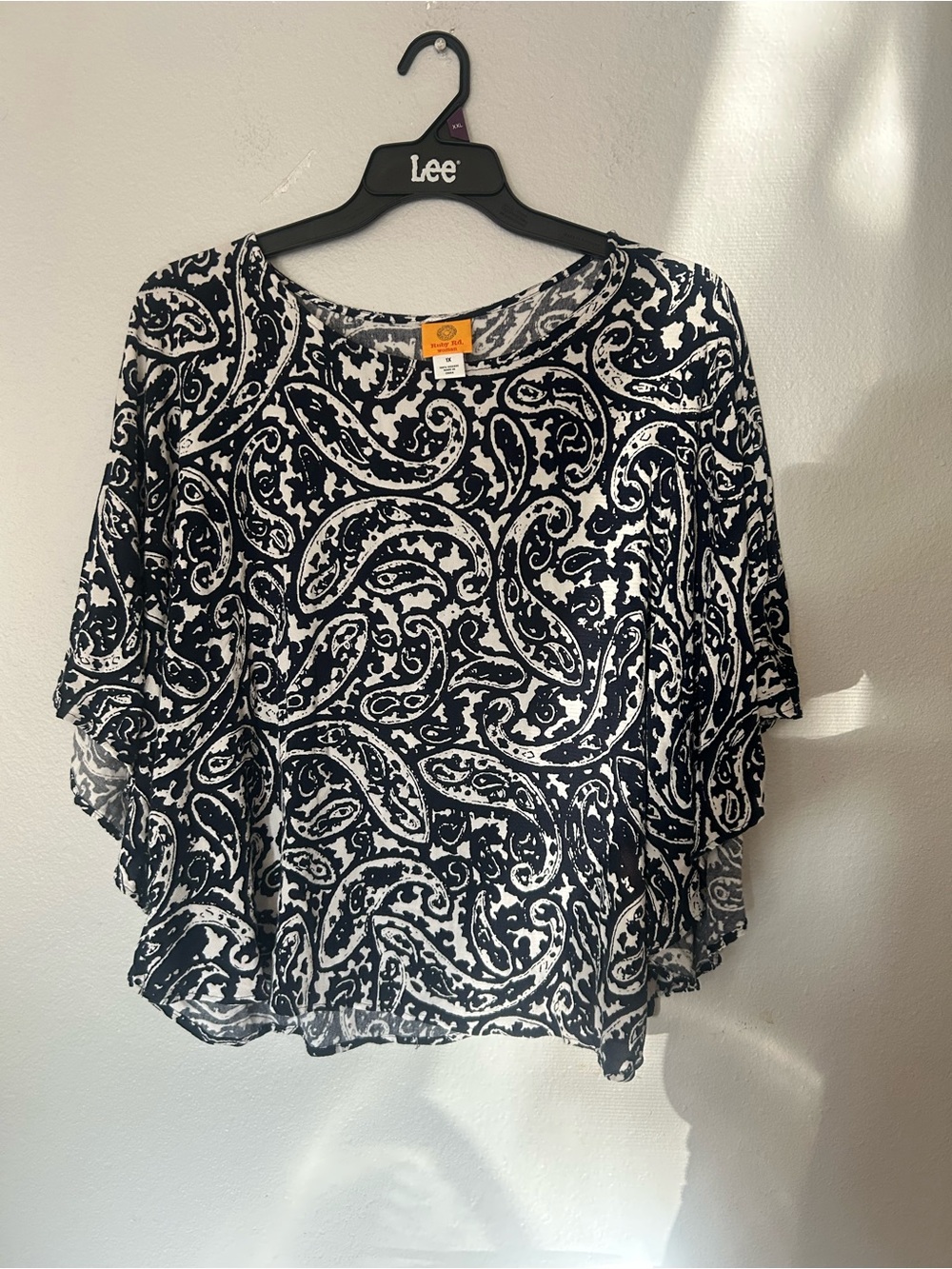 Ruby Rd. Black & White Paisley Tunic Top